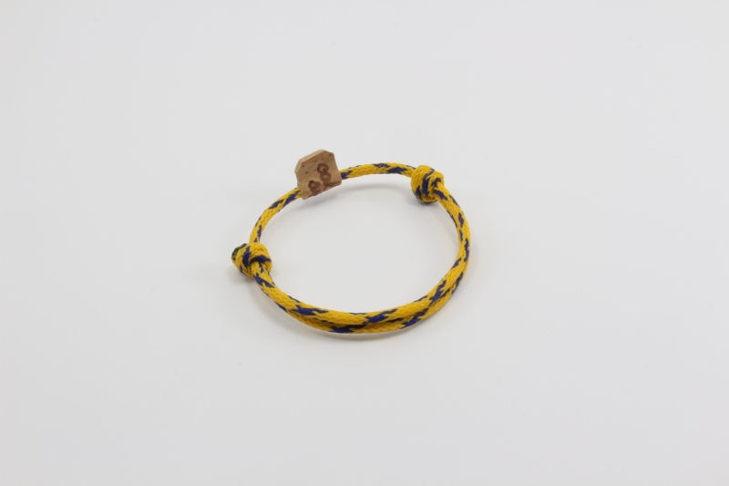 Armband verstellbar gelb-blau